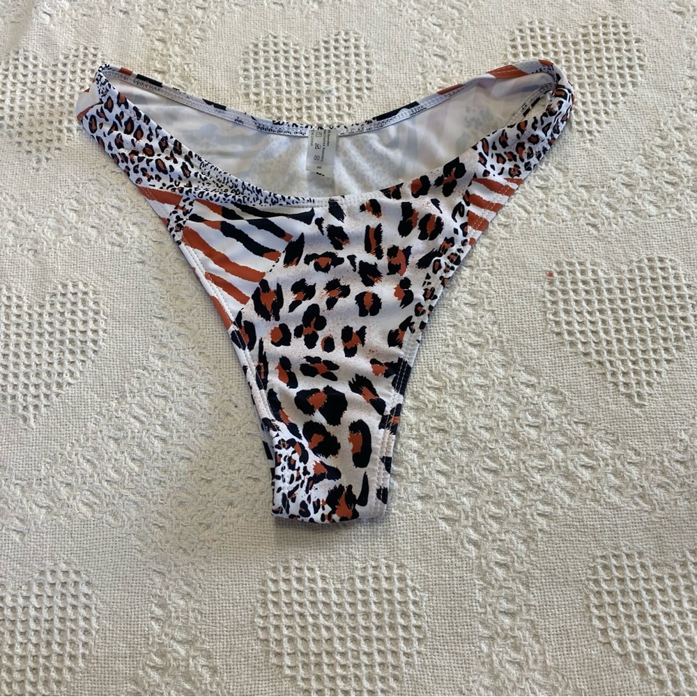 SHEIN Animal Print Bikini Bottoms (M)